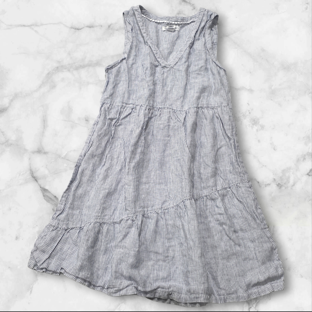 Lucky Brand Blue Striped Woman's Dress Size Medium (M) B85